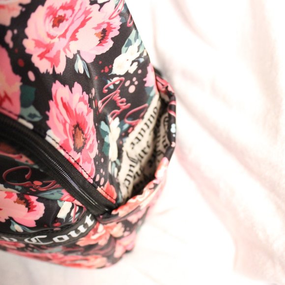 JUICY COUTURE black & pink floral backpack purse. NWT. main image 5